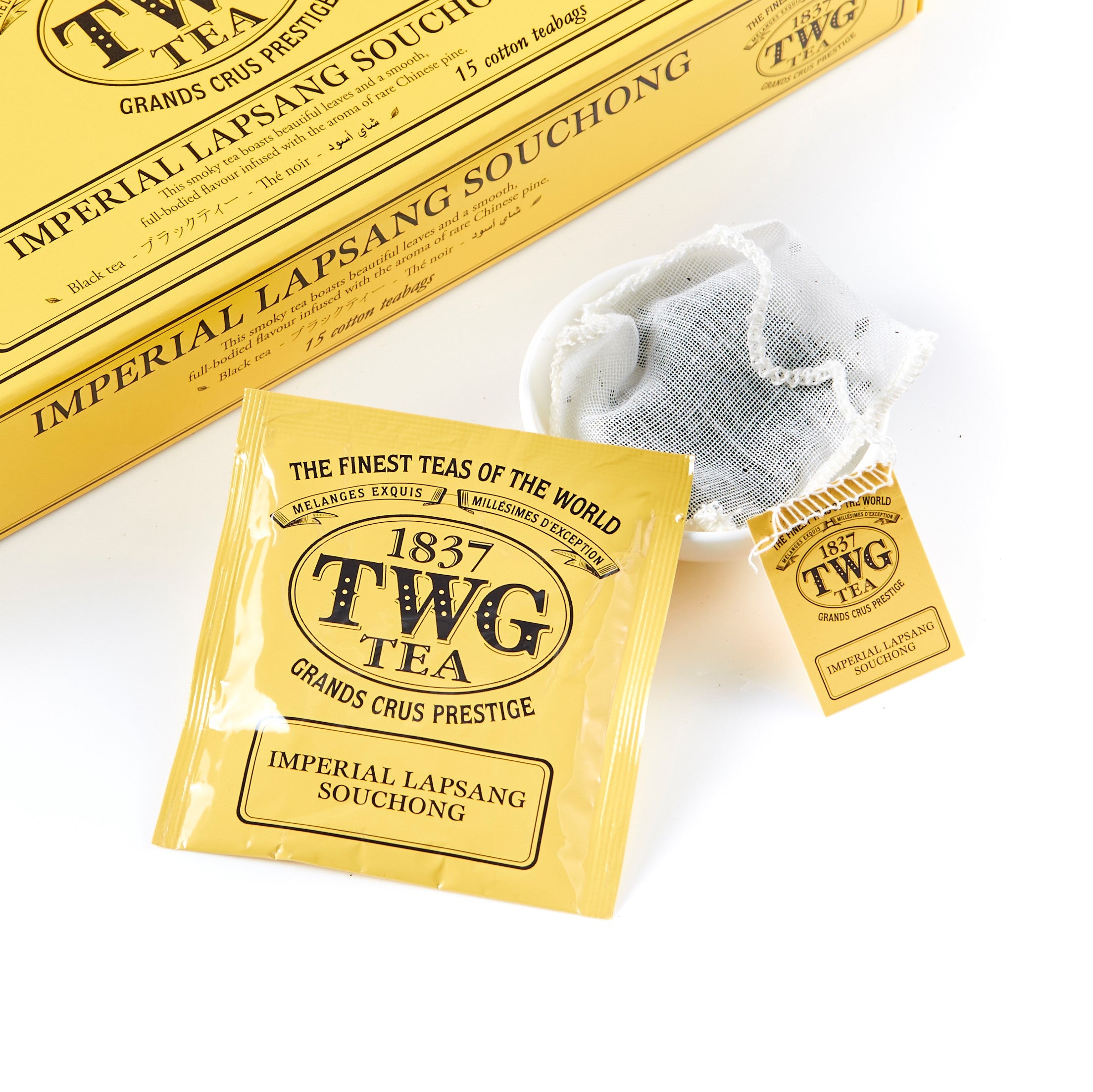 TWG 1837ブラックティー コットンティーバッグ - 茶